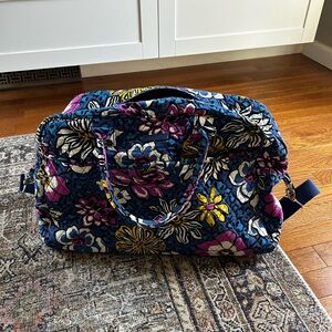Vera Bradley Blue and Purple Floral Travel Bag